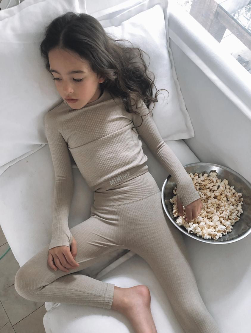 Premium Ribbed set cream